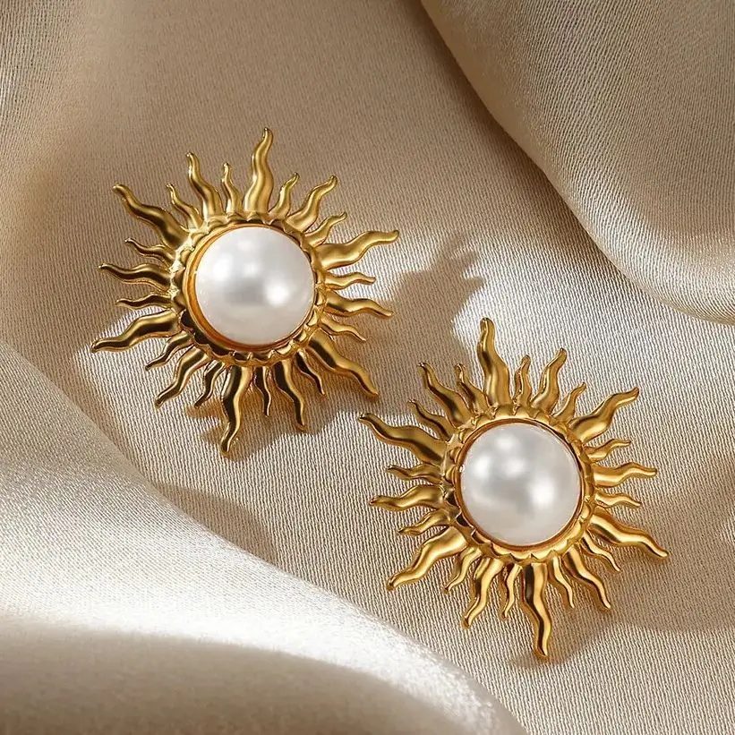 Stainless Steel Earrings Irregular Fan Shaped