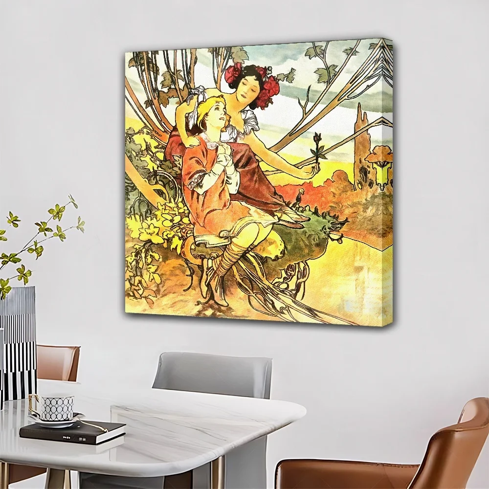 

Forbeauty Framed Gallery Canvas Painting Colorful Vase Antique for Home Decoration