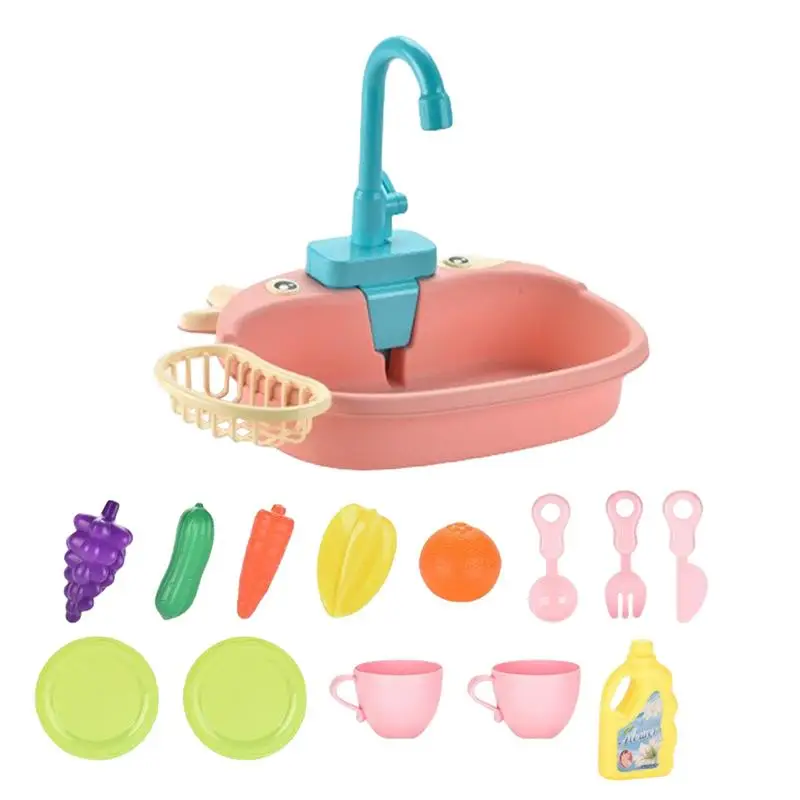 

Игровой набор для кухонной раковины, кухонный Игровой Набор для раковины, игрушки, многоразовые игровые кухонные игрушки, аксессуары, кухонная посуда, игрушка для еды для детей, мальчиков, детей
