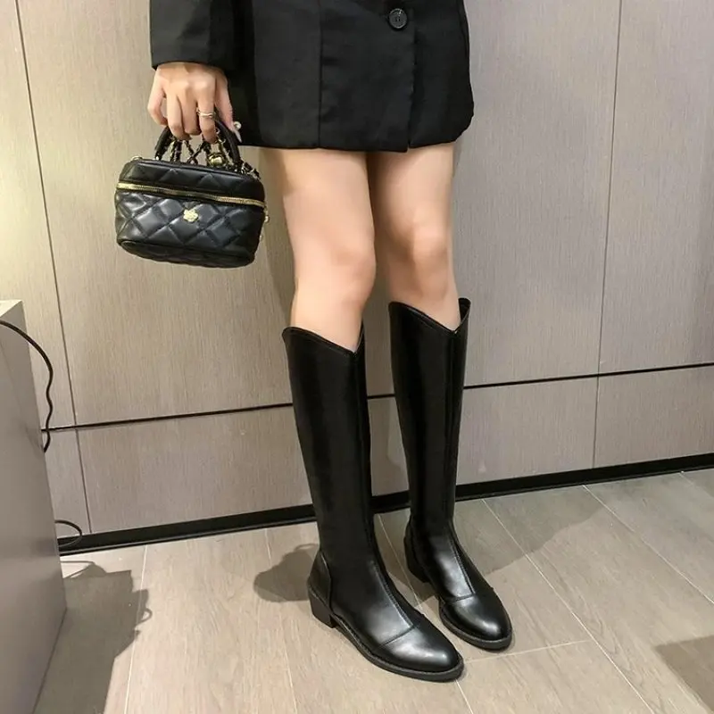 Boots Women Shoes Autumn Luxury Designer Boots-Women Round Toe Sexy Thigh High Heels High Sexy Fashion 2023 Ladies Low Mid Calf