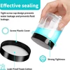 Plastic Jars with Lids 8oz Clear Slime Cosmetics Containers Leakproof Storage Jars, PET Empty Jars with Black Lids for Kitchen 6