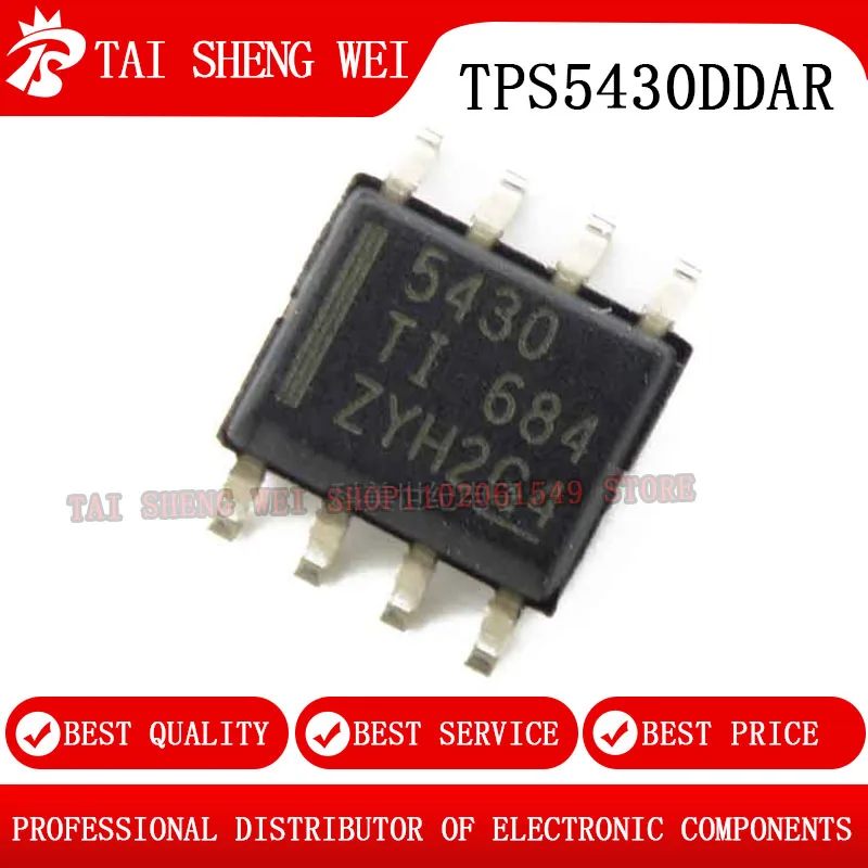 

10pcs 100% New Original TPS5430 SOP-8 TPS5430DDAR SOP8 5430 Switching power supply chip Chip In Stock