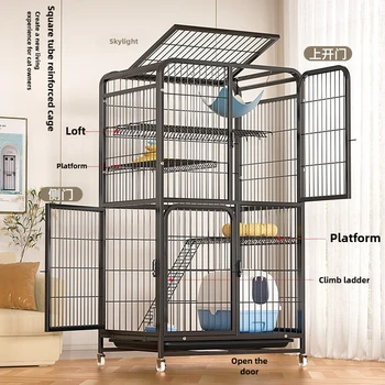 Villa per gatti multistrato Gabbia per animali domestici Gabbia per gatti grande Gabbia per gatti per gattini Nido per gatti Forniture per animali domestici