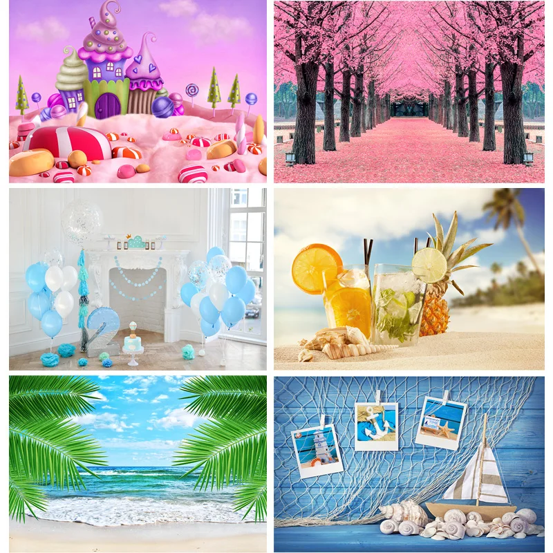 

Vinyl Custom Photography Backdrops Props Flower Board Landscape Children's Birthday Photo Studio Background 22612 ZHDT-09