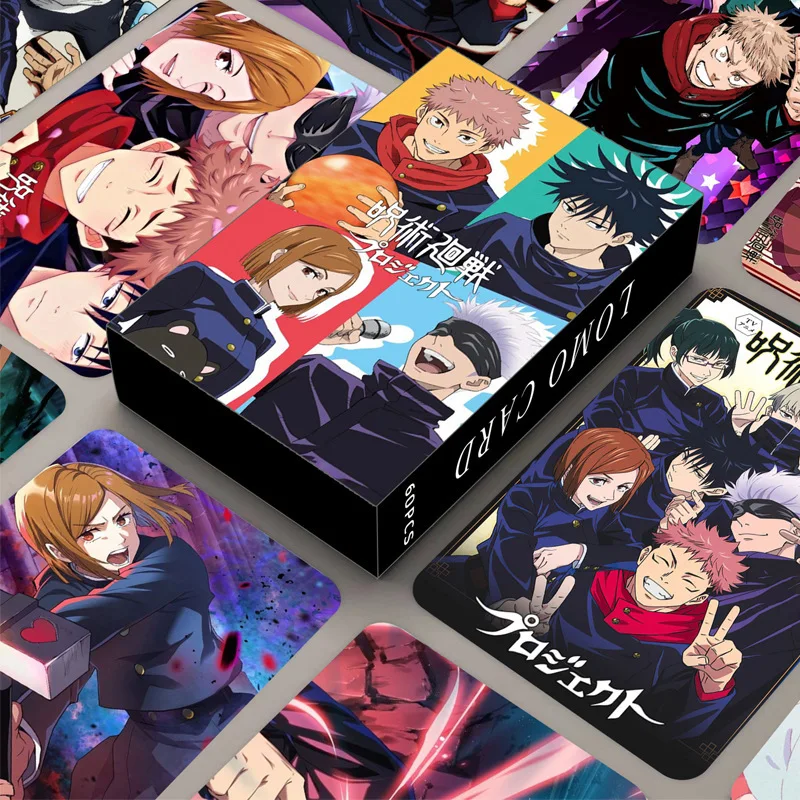 

1pack/60pcs Jujutsu Kaisen Lomo Cards Double-sided Anime Card Game With Postcards Box Photo Card For Collection Decoration Gift