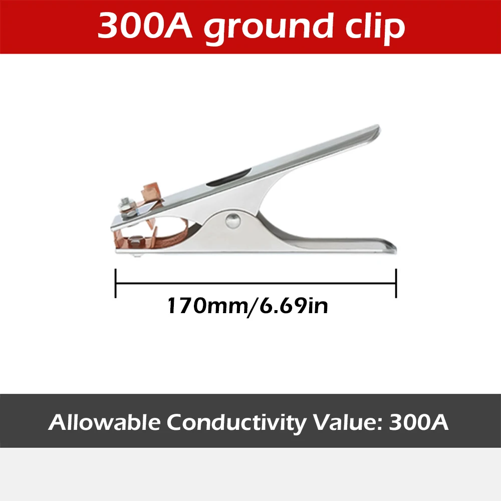 Welding Earth Clamp Ground Clamps accessories equipment 300A Electrode Holder Cable Clip for Welder Tools Grounding Welders