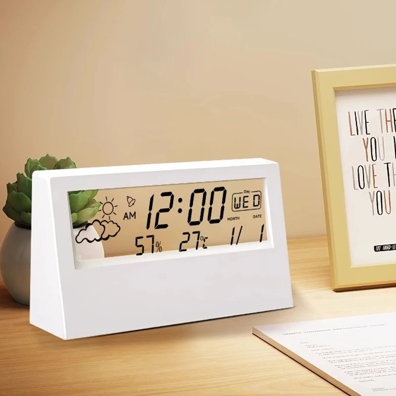 Digital Thermometer Hygrometer Clock Weather Station