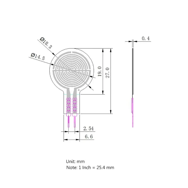 MUSTOOL FSR402 High Accuracy Sensor Force Sensor RP-C18.3-ST Flexible Thin Film Pressure Intelligent