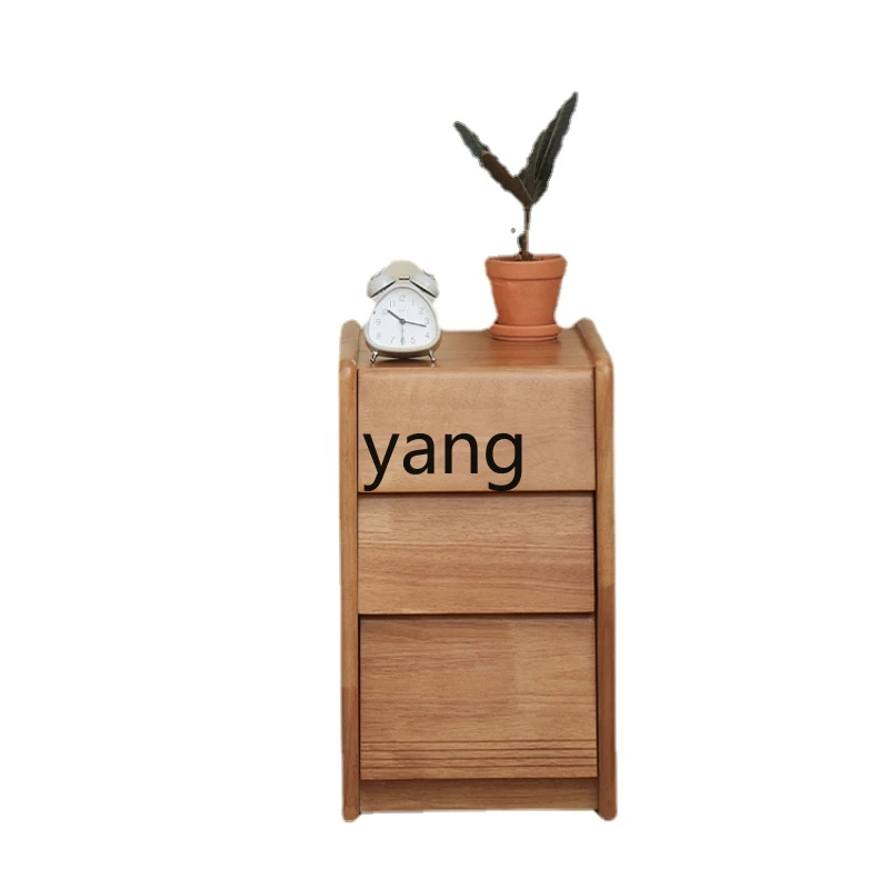 

CX Solid Wood Bedside Cabinet Simple Modern Mini Small Bedside Floor Ultra Narrow Side Clip Seam Storage Rack