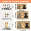 Non-Slip Cat and Dog Feeding Mat Cute Pattern Leakproof Waterproof Easy Clean Surface Machine Washable Durable for All Breeds 2
