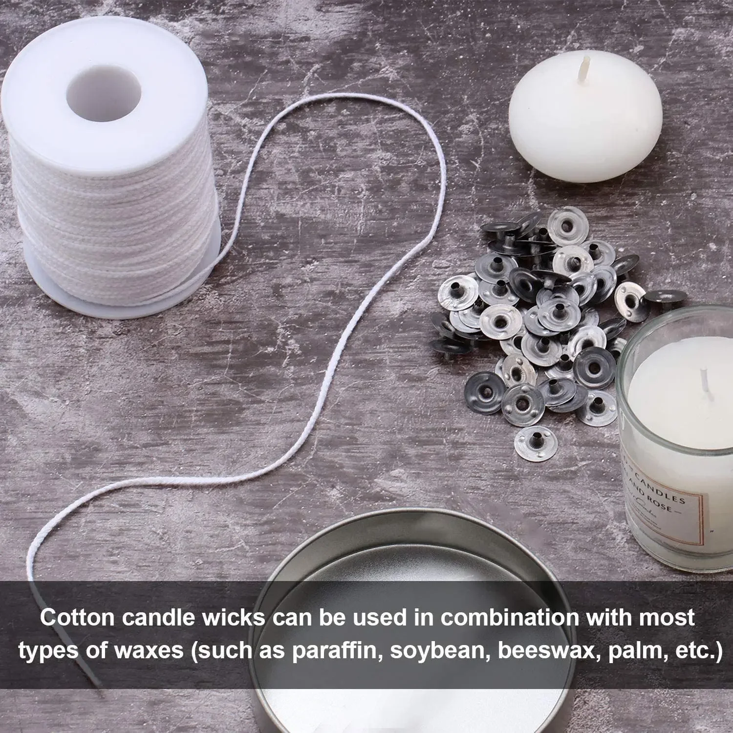 Candle Making Tools Candle Wicks 8-20cm 100PCS Smokeless Wax Cotton Core DIY Sticker Handmade Accessories
