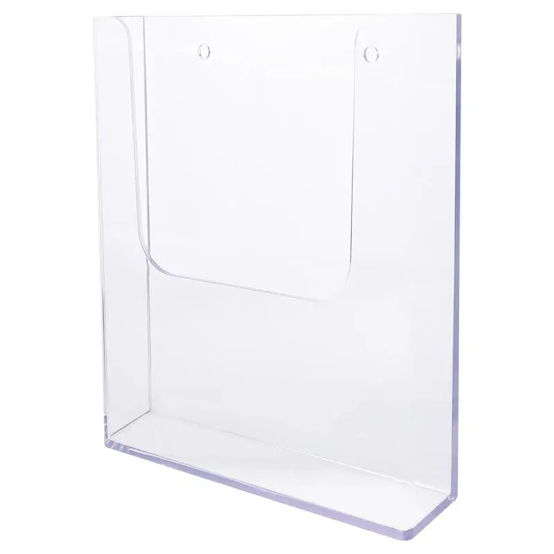 1PC A4 Hanging Acrylic Sign Holder Wall File Organizer Wall Magazine Holder Acrylic Sign Box Pamphlet For