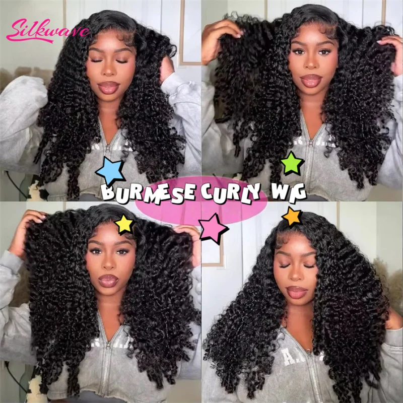 Silkwave 30 40 Inch Burmese Curly Human Hair Wig Hd Lace 13x6 Deep Wave Frontal Wigs For Black Women 13x4 Water Wave Front Wigs 5