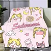 Japan Anime Cute Printed Blanket Picnic Blankets Warm Blanket and Comfortable S-Sailor M-MoonS Blanket Home Travel Birthday Gift 6
