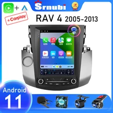 Srnubi-Radio de coche estilo Tesla, reproductor Multimedia de vídeo, 2 Din, DSP, GPS, Carplay, estéreo, DVD, Android 11, para Toyota RAV4, Rav 4, 2005-2013
