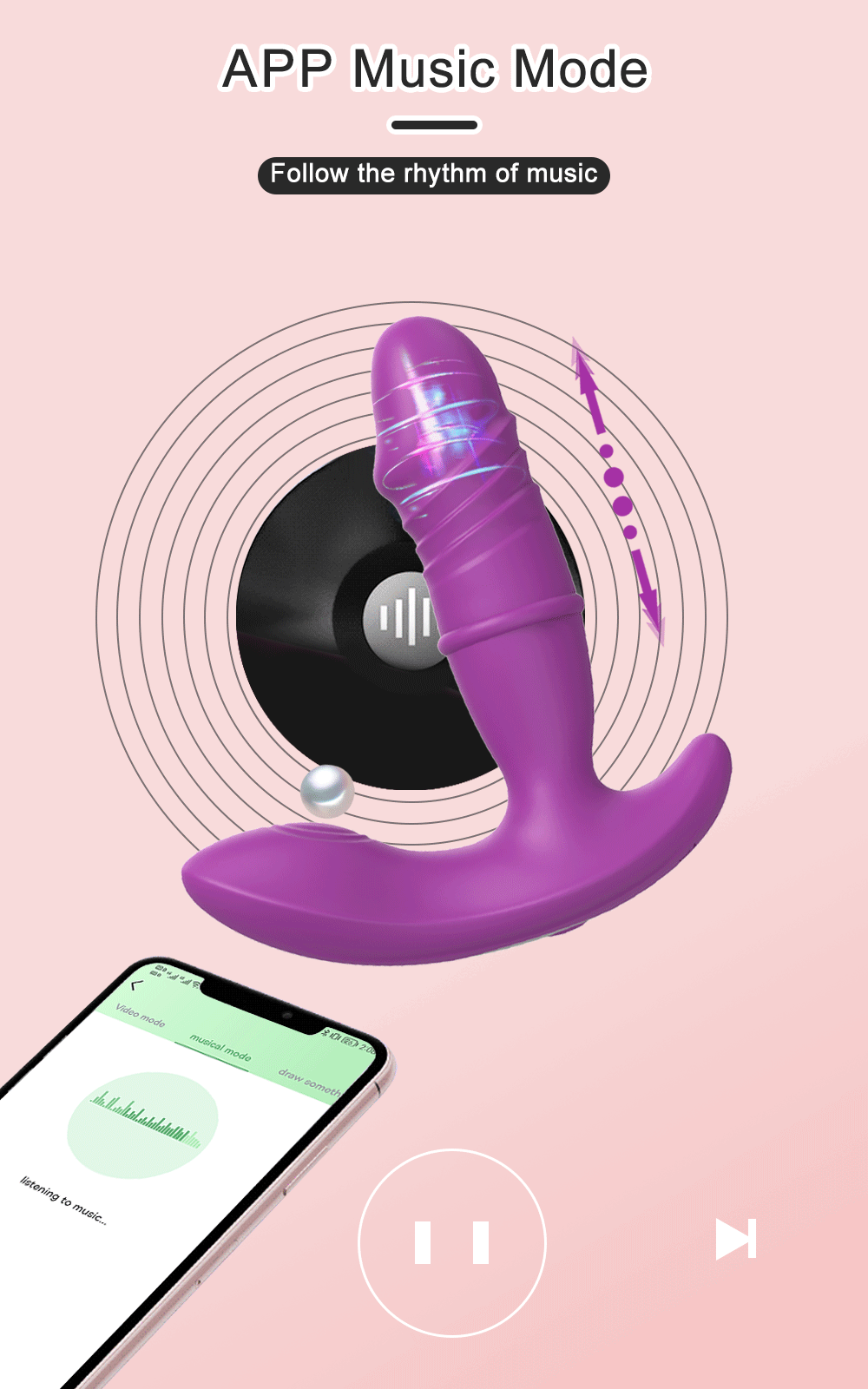 Wholesale Bluetooth APP Thrusting Vibrator For Women Dildo Telescopic Pats G Spot Clitoris Stimulator Remote Butt Plug Sex Toy For Couples S21825e9bcb16435e940fffbf82a12a6a4