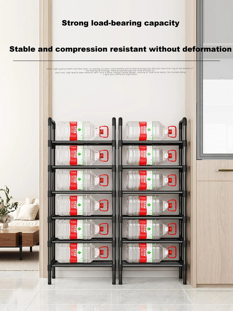 Black Elevated Shoe Rack Small  Simple Multi-layer Shoe Cabinet Home Entrance Rental Housing Dormitory Storage Rack New 2023 5