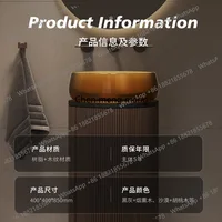 อ่างล้างหน้าทรงกลมทำจากหินเทียมแบบโปร่งใส สำหรับโรงแรม บ้าน ห้องน้ำ อ่างล้างหน้าแบบตั้งพื้นแบบอิสระ 4