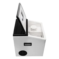 Machine à glaçons et broyeur de glace 2 en 1, 150-180W, 32 glaçons en 12-22 min, écran LCD, nettoyage automatique, acier inoxydable, pour la maison, le café, le bar, le bureau 4