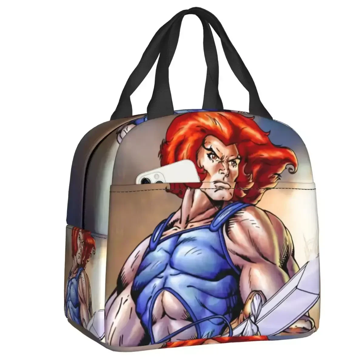 

2024 New ThunderCats Insulated Lunch Tote Bag Anime Anime Tv Resuable Cooler Thermal Food Lunch Box School Thermal Bags