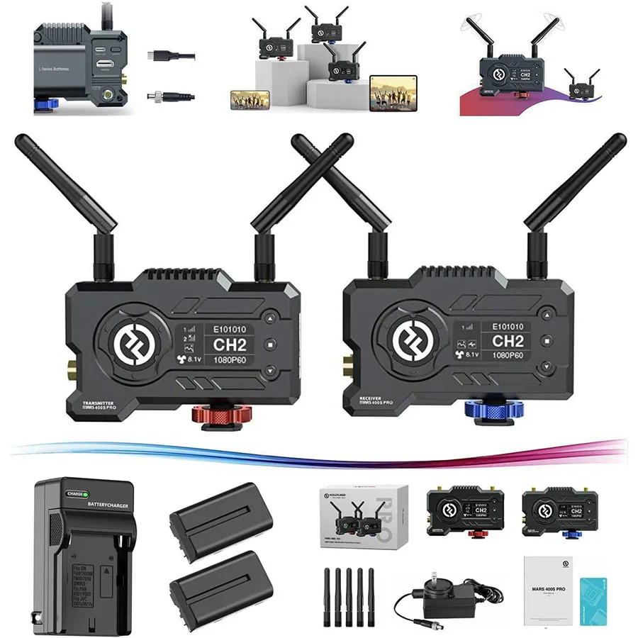 

Hollyland Mars 400S PRO 400ft 1080p Wireless HDMI & SDI Video Transmitter and Receiver 5G 0.08s Latency APP Support Android & iO