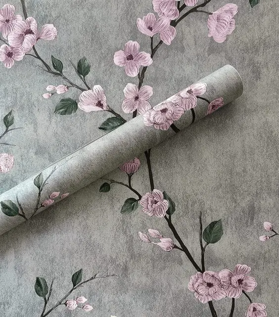 Floral Wallpaper Flower Self Adhesive Wall Paper Roll Decorative Mural Room  - Wallpapers - Aliexpress