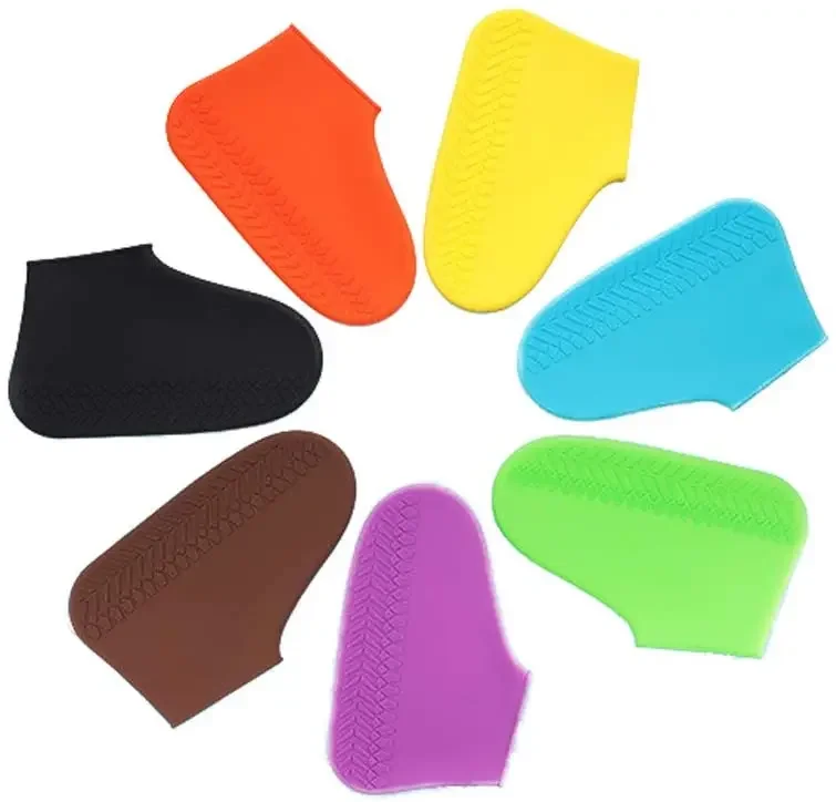 Vintage Rubber Boots Reusable Latex Waterproof Rain Shoes Cover Non-Slip Silicone Overshoes Boot Covers Unisex Shoes Accessories