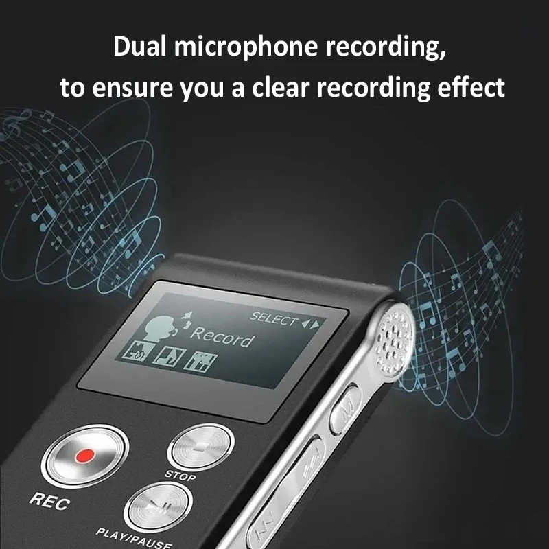 Digital Voice Recorder 8GB/16GB/32GB/64GB MP3 Player USB Flash Drive HD Noise Ca