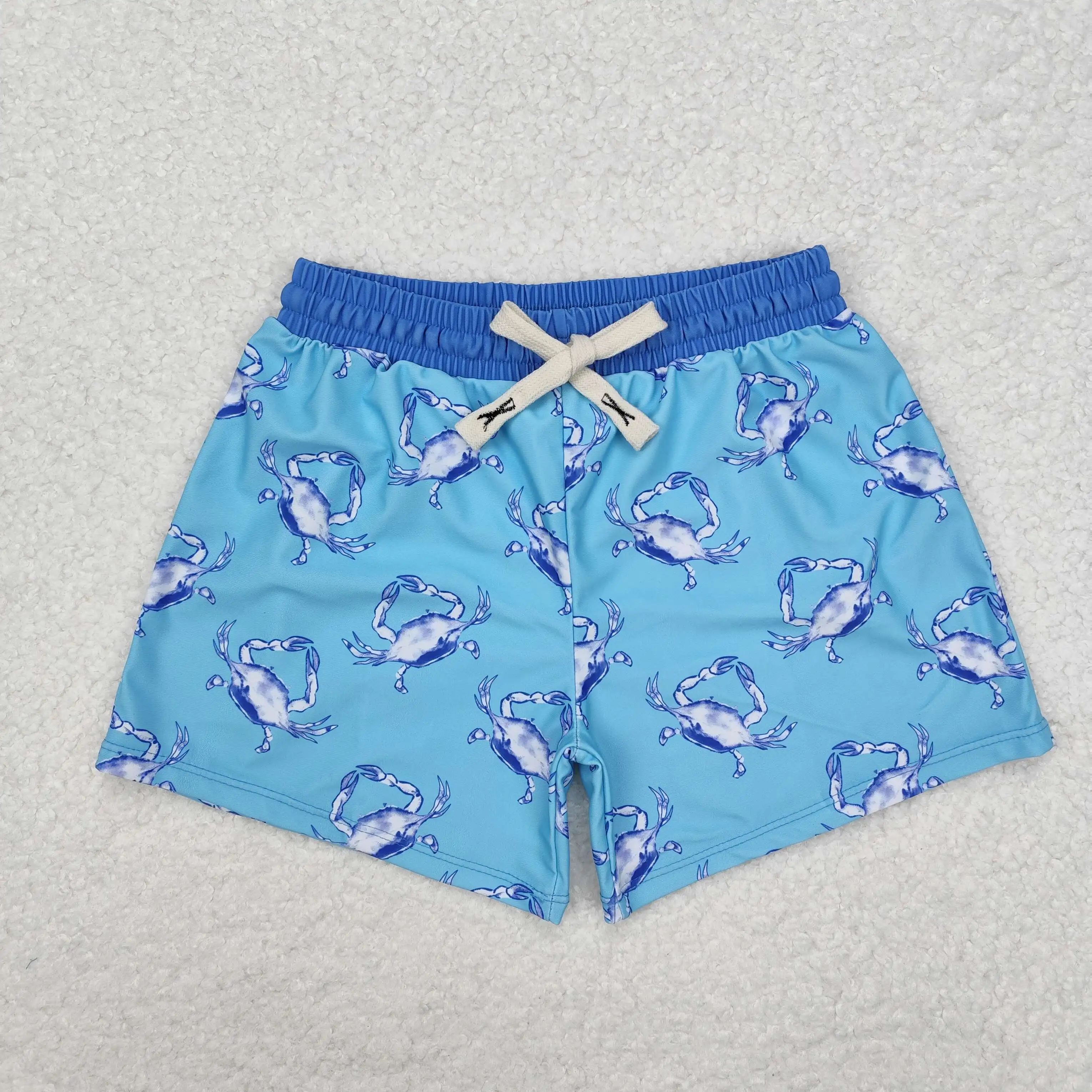 Wholesale Baby Boy Swimming Trunks Beachwear Children Toddler Fish Shorts Kid Swimsuit Children Summer Blue Swimwear Clothing 2