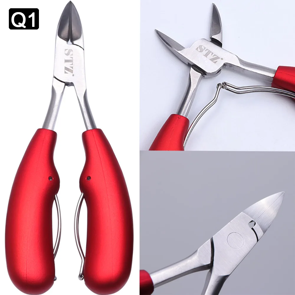 Podiatry Nail Clippers Nail Correction Nippers Clipper Cutter Dead Skin Dirt Remover Stainless Steel Knife Pedicure JIQ1-8-2 1PC