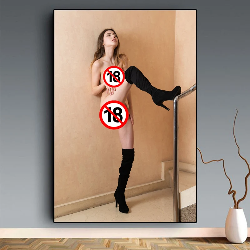 Modelo de chica Sexy Mila Azul Nude arte de pared, carteles sin censurar, impresiones en lienzo, pinturas personalizables, decoración de habitación