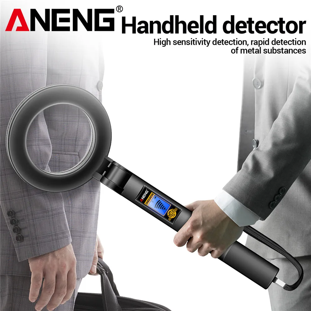 Détecteur de métaux portatif, alarme de vibrations, bip ANENG DM3005B, sécurité d'aéroport, Circuit mural, contrôle de l'or, outil de chasse au trésor