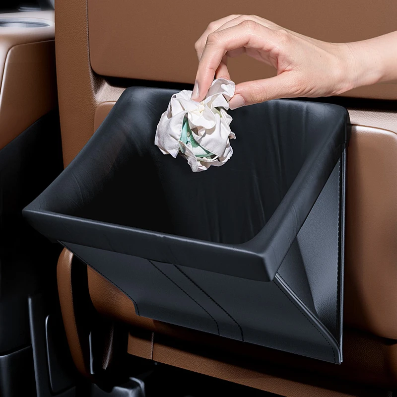Car Garbage Bag Auto Trash Can Hanging Rear Magnetic Multifunctional Creative Car Interior Storage Cleaning Bag
