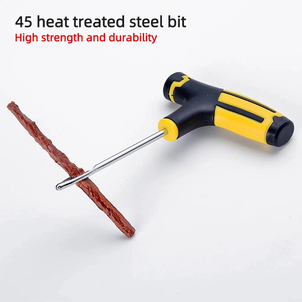 Tire repair kit 1 Set car tire repair tools road bicycle bike tubeless tire rubber bacon strip and insertion tool urgent glue free repairs