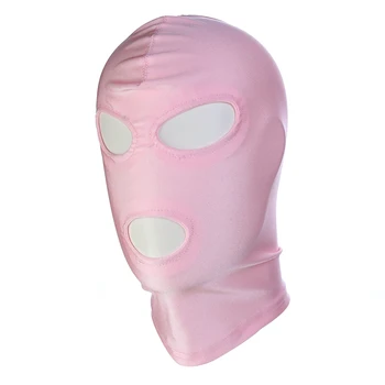 Slave Headgear Spandex Lycra Head Hood Mask Lip Mouth Gag BDSM Roleplay Adult Erotic Fetish Open Mouth Eyes Sex Toys Men Women 6
