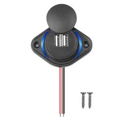 Dual USB Quick Charge Car Charger with Sliding Cap - 36W Fast Charging Power Outlet (Dual USB 3.1A - B)