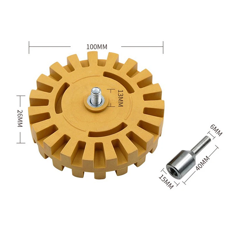 Car Pneumatic Rubber Eraser Wheel Pad Rubber Disk Decal Eraser Wheel Car Sticker Remover Paint Cleaner Car Polish Auxiliary Tool