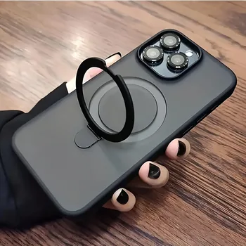 Luxury Magnetic Holder Armor Shockproof Wireless Charging Phone Case for iPhone 17 16 15 14 13 12 11 Pro Max 17 Air Cases Cover 1