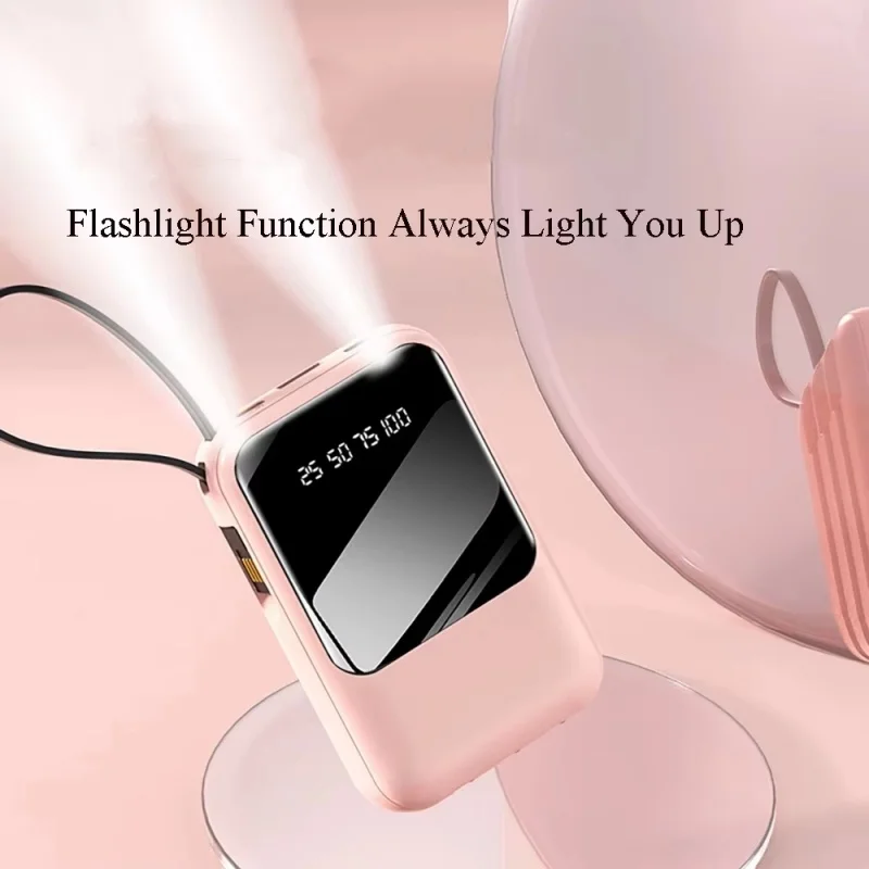 100000mAh Power Bank Portable Battery Fast Charging With 4 Wire Digital Display External Power Bank For Iphone Huawei Xiaomi 3