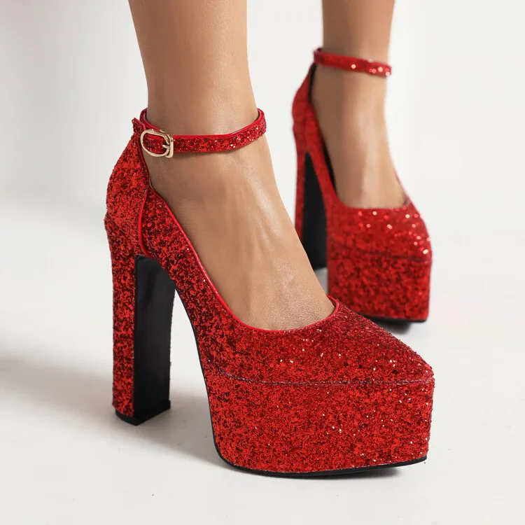 Ochanmeb glitter pumps craftsmanship
