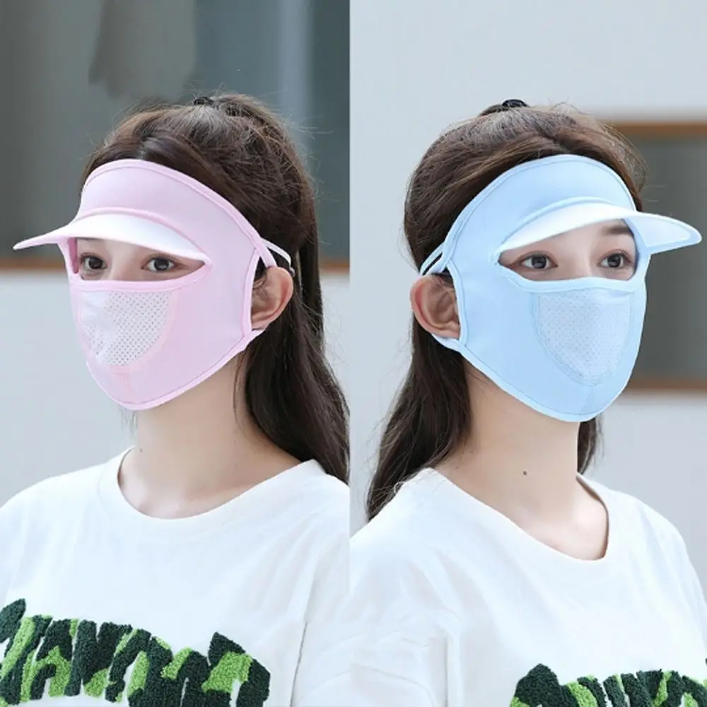 Sommer Eisseide Uv-schutz Gesichtsmaske Mit Schild Für Wandern_voghion.com