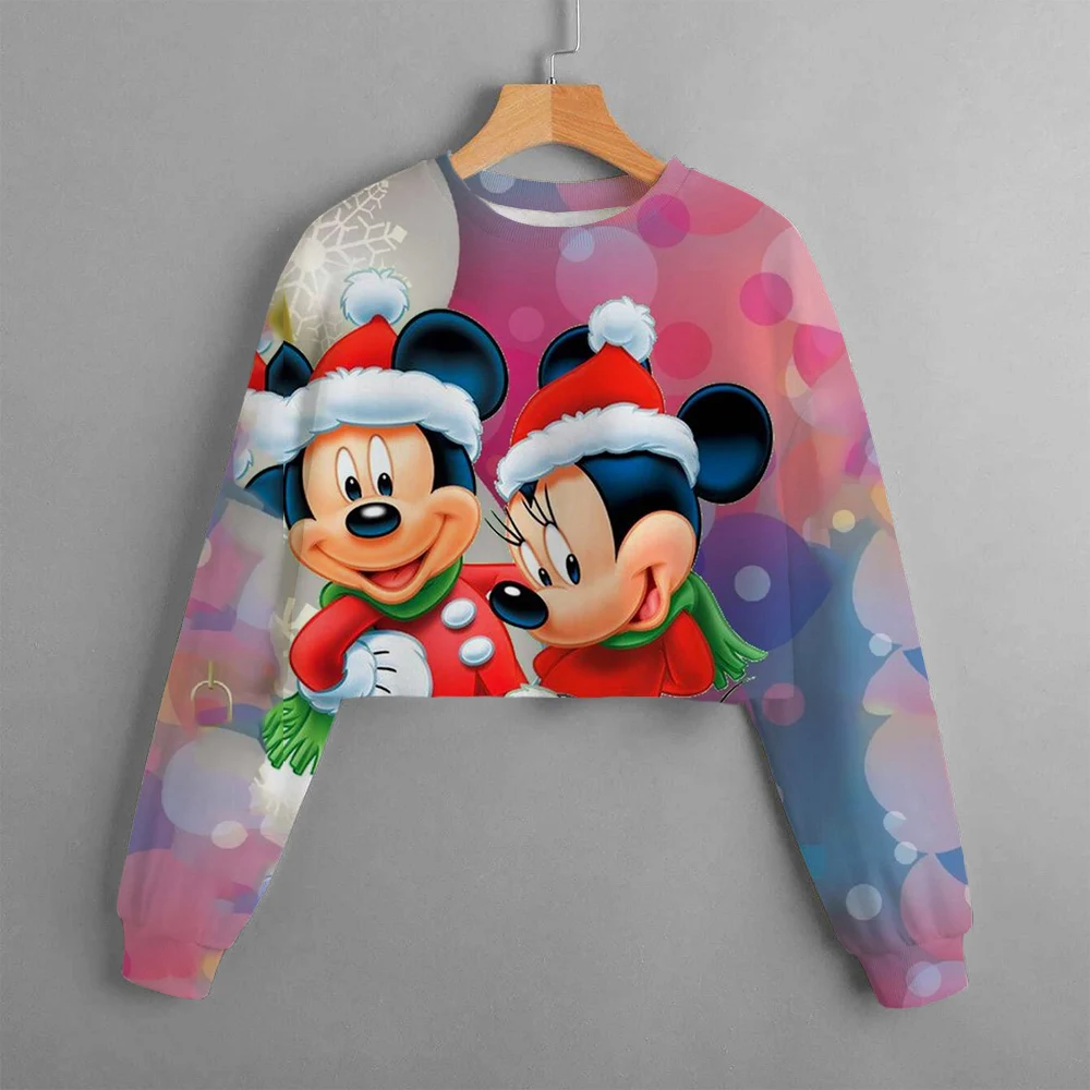 thumbnail image 1 of Suéter infantil de moda clásica de Disney Suéter infantil de primavera para niña Top con estampado de Mickey Mouse Feliz Navidad, 1 of 4