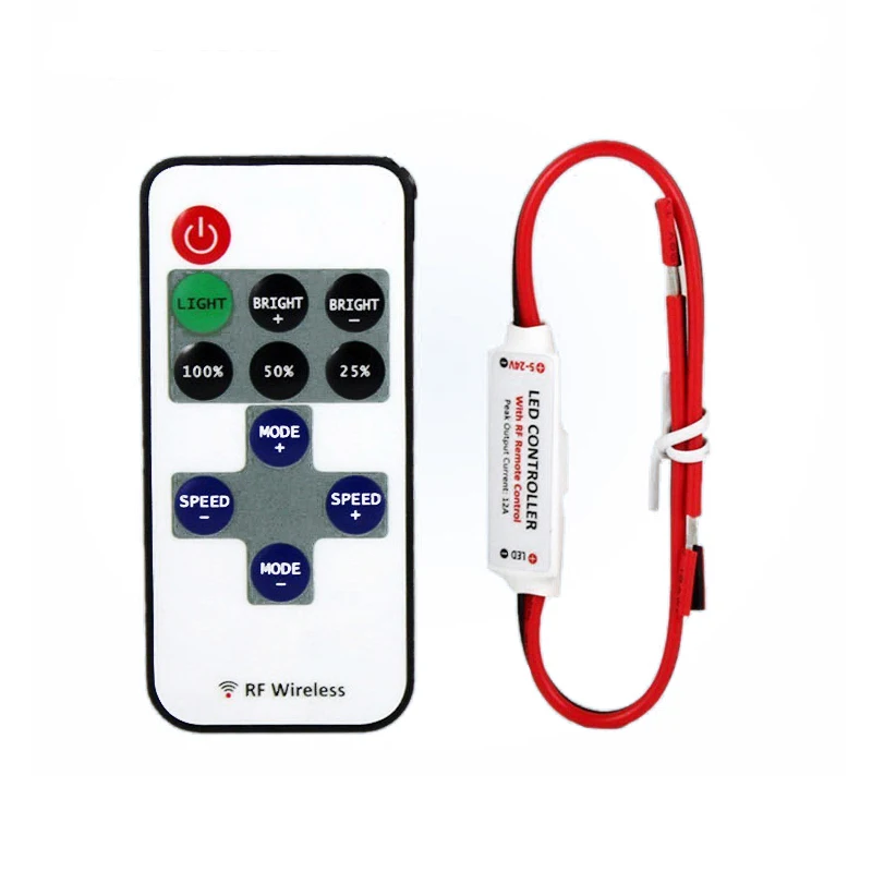 DC524VMini11KeysRFWirelessLedRemoteControllerLedDimmer