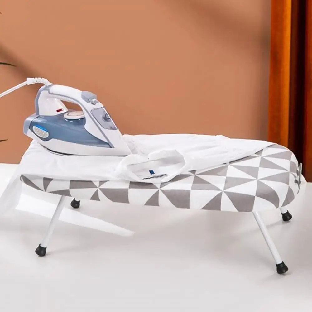 2Pcs/Set Heat-Resistant Cotton Padded Desktop Ironing Board Foldable Portable Anti-slip Clothes Sleeves Mini Ironing Board