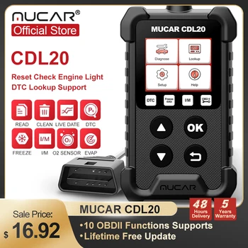 MUCAR CDL20 Lifetime Free Obd2 Car Auto Diagnostic Tools Obd 2 Scanner