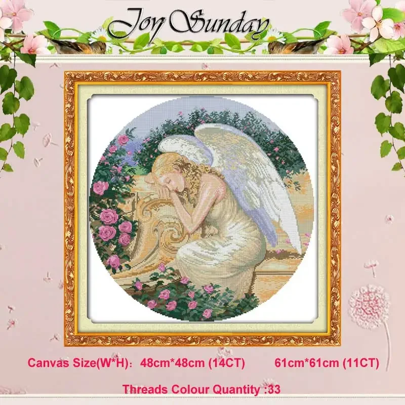 Baby Girl Angel Patterns Counted Cross Stitch Set 11CT 14CT 16CT Stamped DMC Cross-stitch Kit Embroidery Needlework Home Decor cross stitch kit