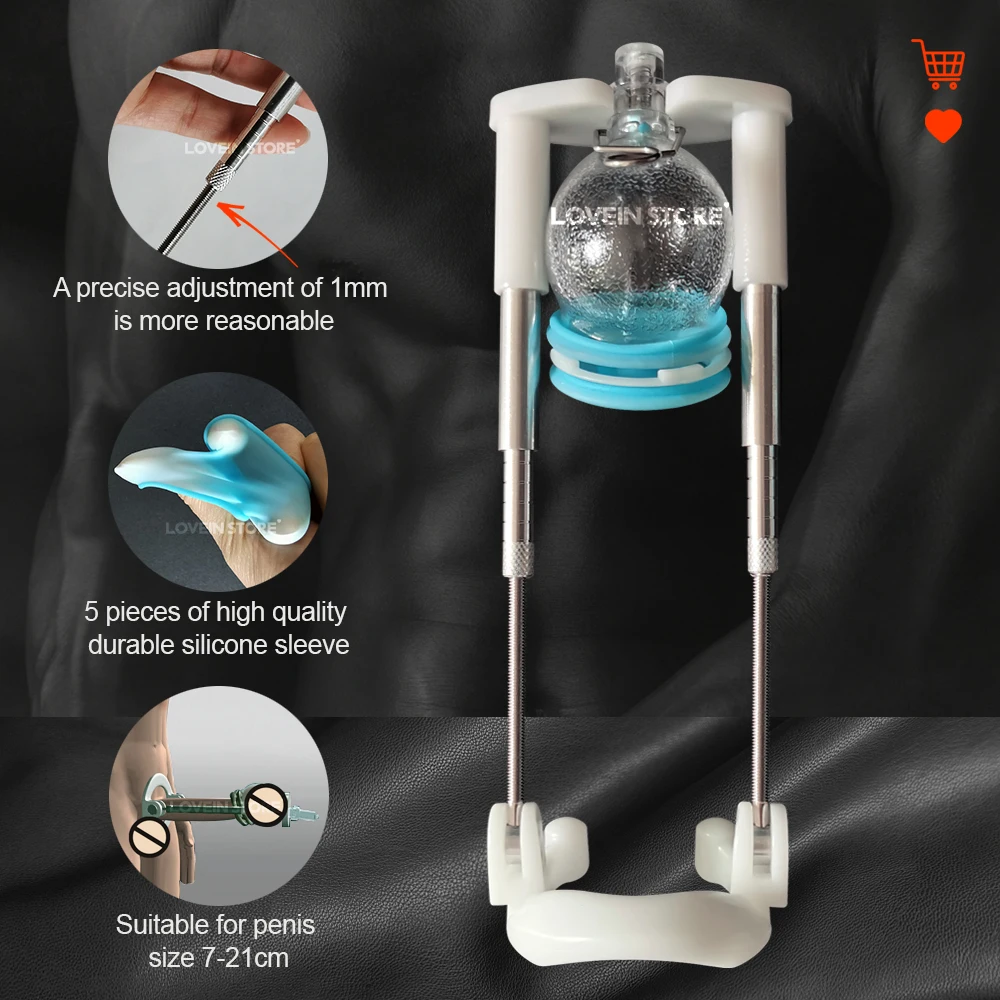 Penis Traction Device PMP Extender Enlarger Stretcher Vacuum Cup Hanger