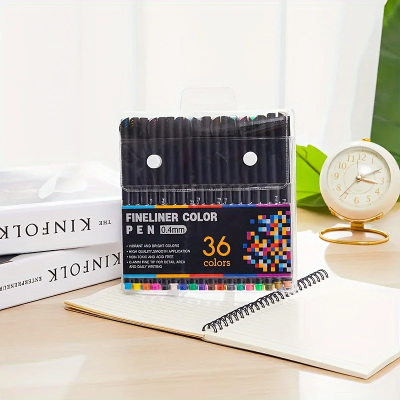 Art Marker Pens 12/24/36/48 Art Colored Pens Fine Point Markers Fine Tip Drawing Pens Fineliner Pen Journaling Writing Note Art Office