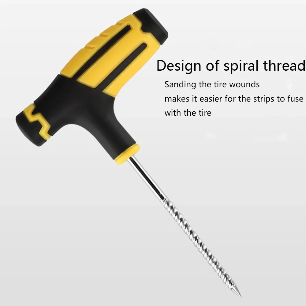Tire repair kit 1 Set car tire repair tools road bicycle bike tubeless tire rubber bacon strip and insertion tool urgent glue free repairs