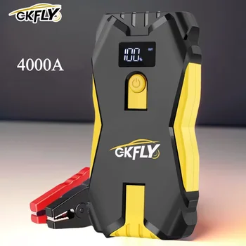 Avviatore di emergenza per auto portatile 4000A Accumulatori e caricabatterie di riserva portatile Batteria per auto Booster 12V Dispositivo di avviamento per auto per benzina Diesel 6.5L 5.0L